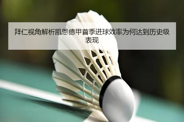 拜仁视角解析凯恩德甲首季进球效率为何达到历史级表现